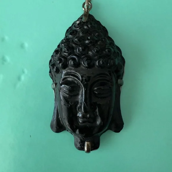 Black Buddha Pendant Necklace - Picture 6 of 6
